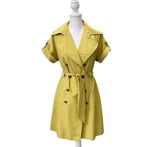 CAbi Safari Belted Trench Coat Dress Sz Small